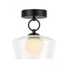Alora Mood SF443308-UNV Leota 1-lt 8" LED Semi-Flush Mount - Matte Black