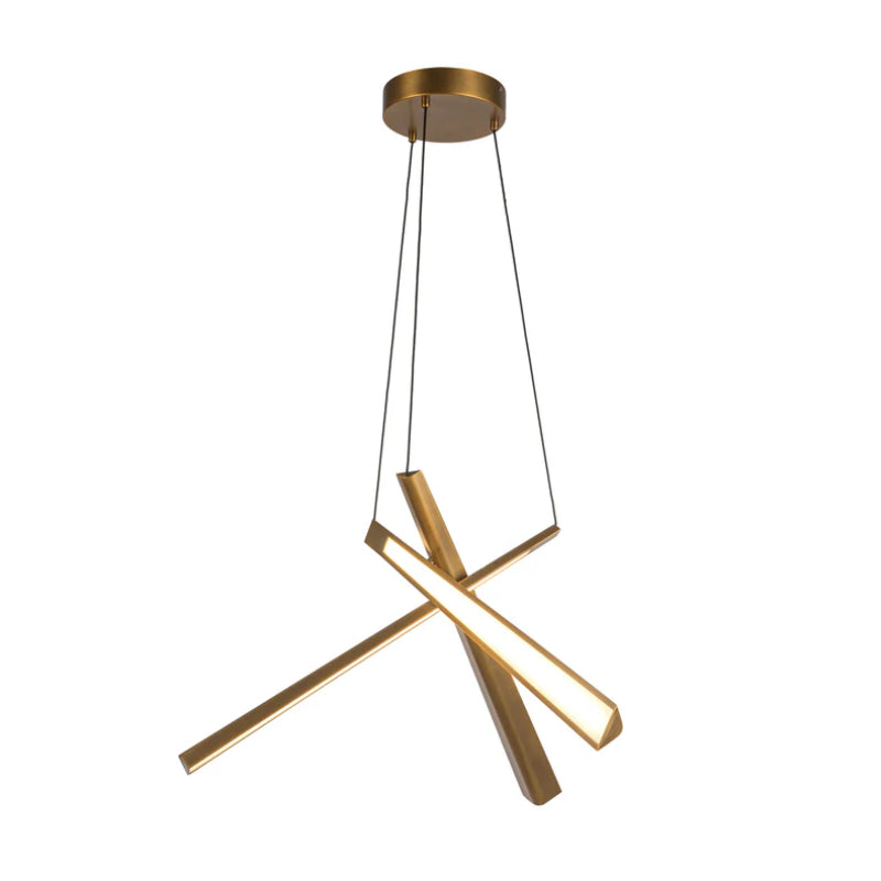 Kuzco CH68127 Lex 27" LED Chandelier - Vintage Brass