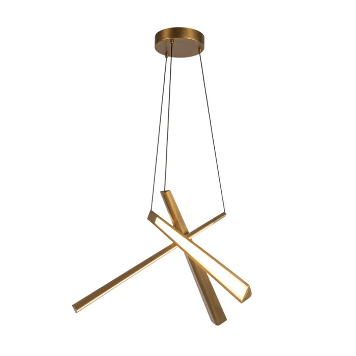 Kuzco CH68127 Lex 27" LED Chandelier - Vintage Brass