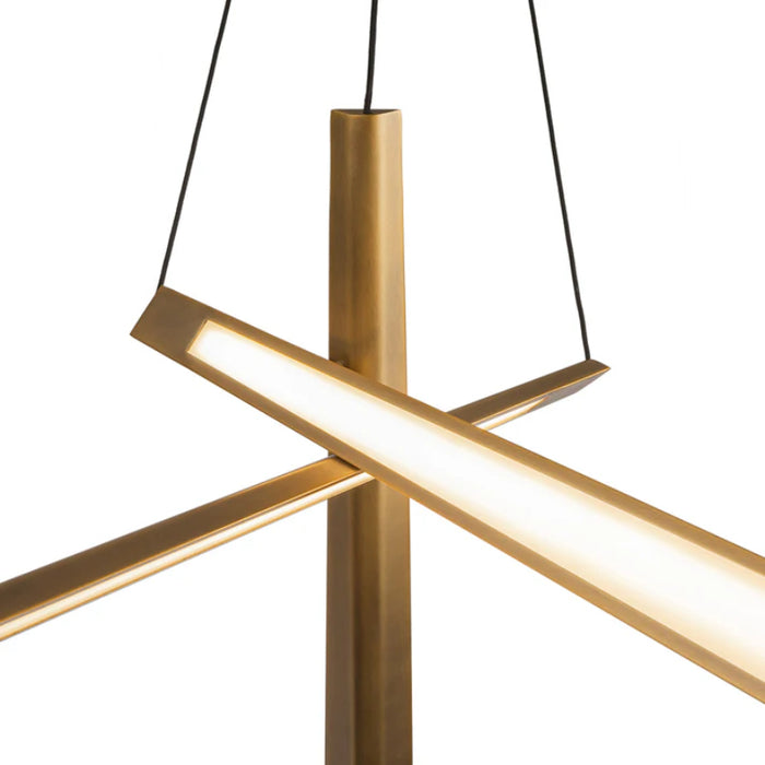 Kuzco CH68127 Lex 27" LED Chandelier - Vintage Brass