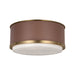 Visual Comfort LF1062 Marlowe 2-lt 13" Medium Flush Mount - Time Worm Brass