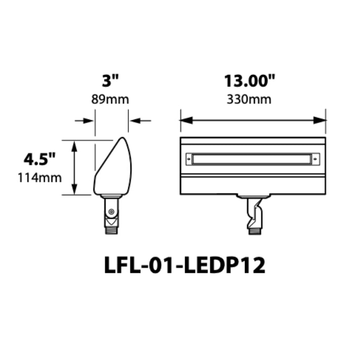 Focus Industries LFL01LEDP12 12W LED Flood Light, 120V, 3000K