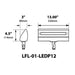 Focus Industries LFL01LEDP12 12W LED Flood Light, 120V, 3000K