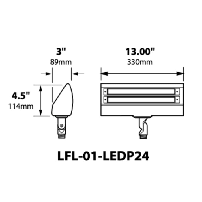 Focus Industries LFL01LEDP24 24W LED Flood Light, 120V, 3000K