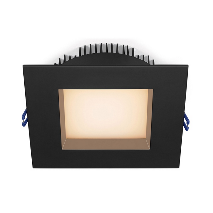 Lotus LL6SR 6" 18W LED Square Regressed Open Plenum Rated Downlight - Black