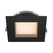 Lotus LL6SR 6" 18W LED Square Regressed Open Plenum Rated Downlight, 5CCT Selectable - Black