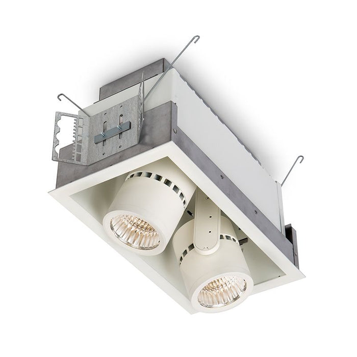 Lightolier LLAVRM01 Alcyon 2-Head LED Vertical Recessed Multiples, 1000 lm per head