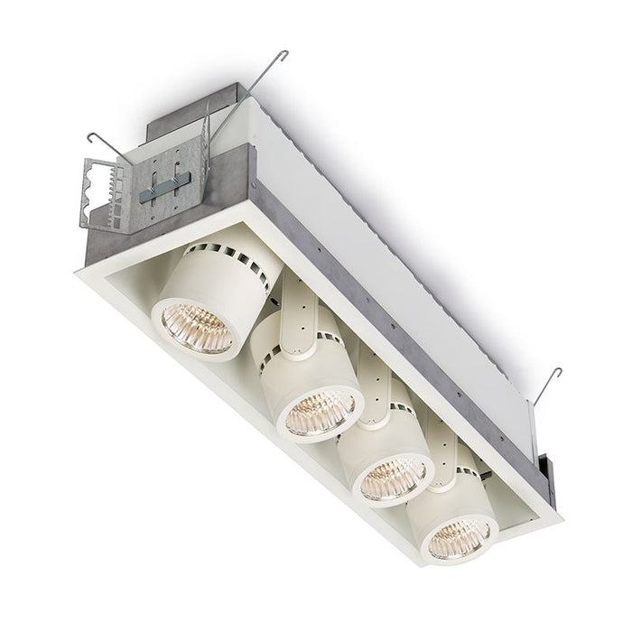 Lightolier LLAVRM01 Alcyon 4-Head LED Vertical Recessed Multiples, 1000 lm per head