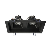 Lotus LLL-M2 9" Multi 2 Head Recessed Fixture for LSG3-HO-TT - Black