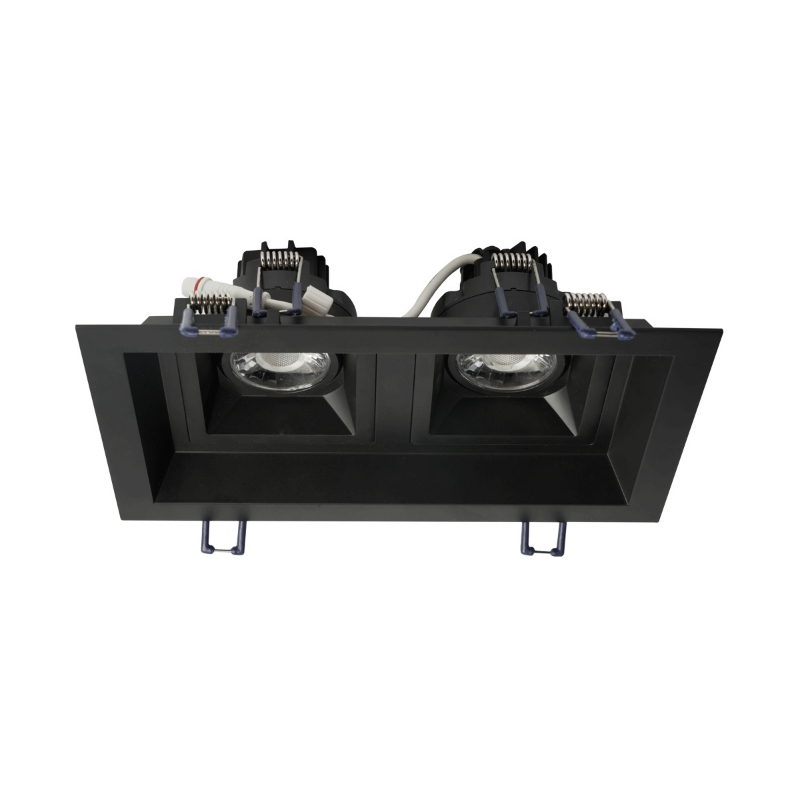 Lotus LLL-M2 9" Multi 2 Head Recessed Fixture for LSG3-HO-TT - Black