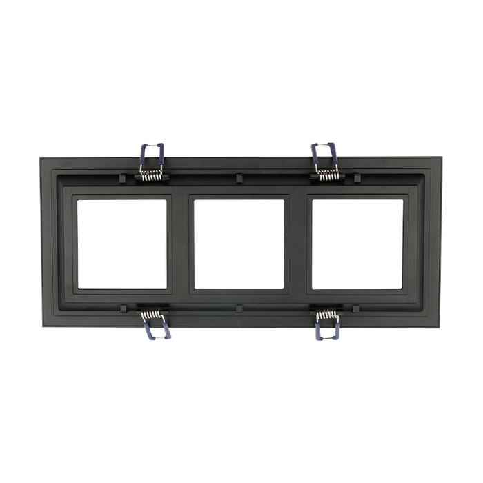 Lotus LLL-M3 13" Multi 3 Head Recessed Fixture for LSG3-HO-TT - Black