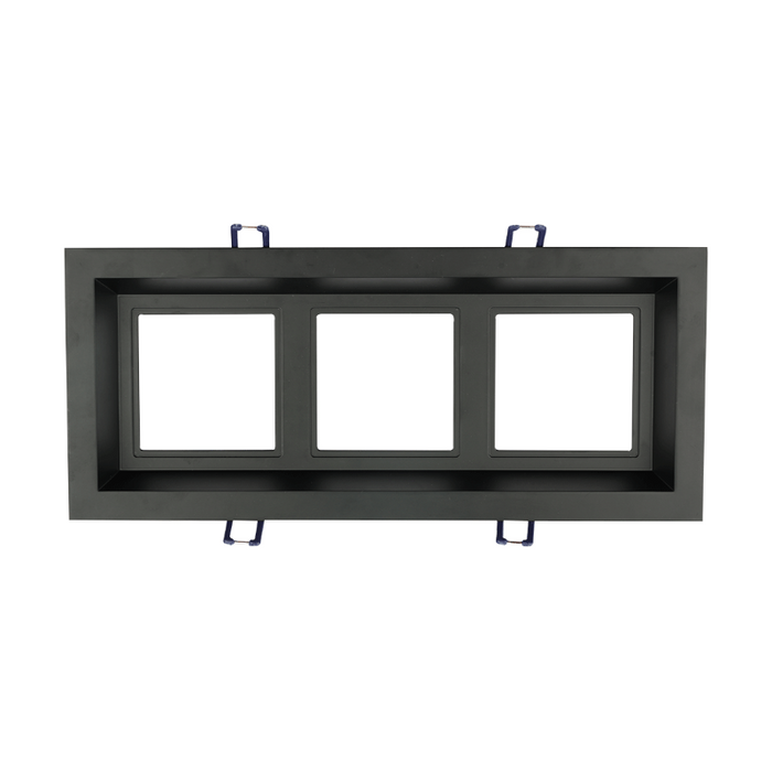 Lotus LLL-M3 13" Multi 3 Head Recessed Fixture for LSG3-HO-TT - Black
