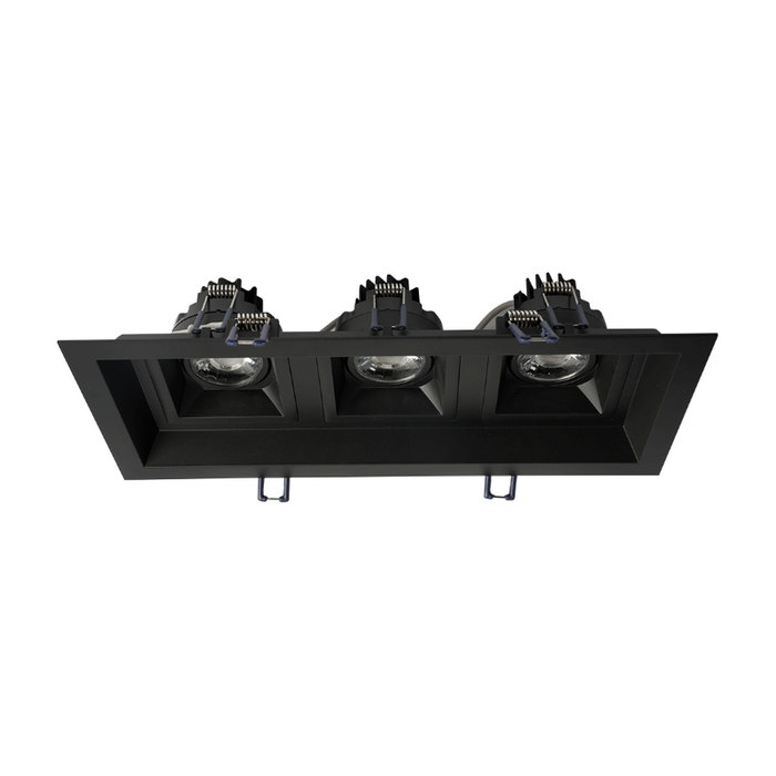 Lotus LLL-M3 13" Multi 3 Head Recessed Fixture for LSG3-HO-TT - Black