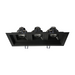 Lotus LLL-M3 13" Multi 3 Head Recessed Fixture for LSG3-HO-TT - Black