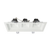 Lotus LLL-M3 13" Multi 3 Head Recessed Fixture for LSG3-HO-TT - White