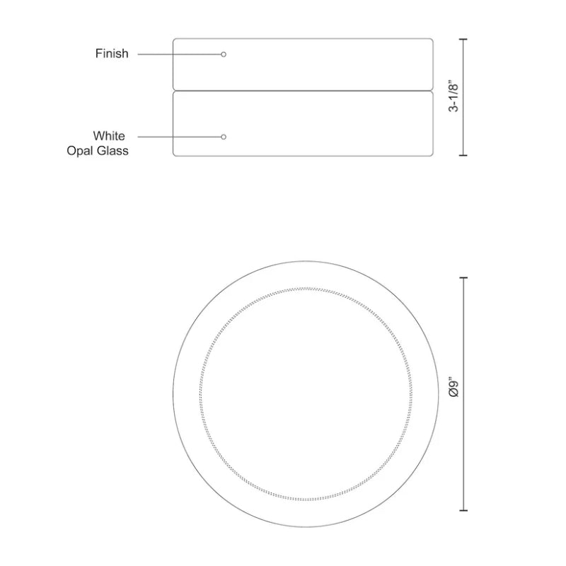 Kuzco FM2009 Single 9" LED Flush Mount