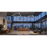 Elite LOOP-SLIM-TRI-DI-LED Architectural LED Slim Triangular Pendant, Direct/Indirect Light, 3CCT Selectable