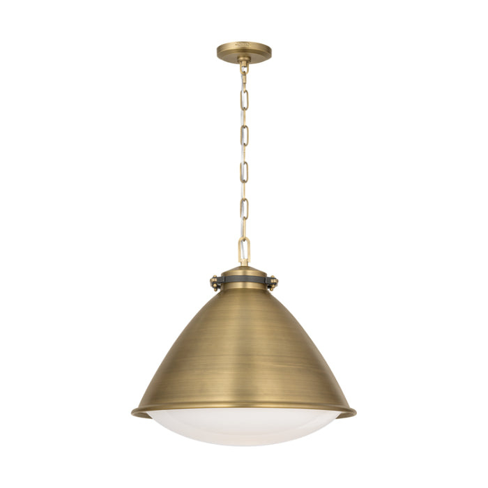 Visual Comfort LP1121 Hayward 1-lt 18" Large Pendant - Time Worn Brass