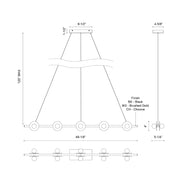 Kuzco LP15548 Elixir 10-lt 48" LED Linear Pendant