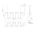 Kuzco LP17435 Domino 14-lt 36" LED Linear Pendant