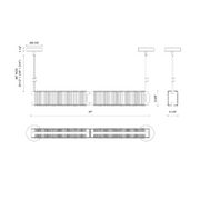 Alora LP374247 Alai 2-lt 47" LED Linear Pendant