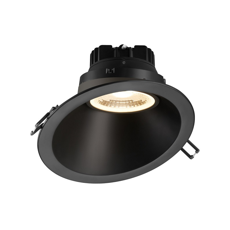 Lotus LRG6-HO 6" 18W LED High Output Sloped Round Regressed Gimbal, 5CCT Selectable - Black