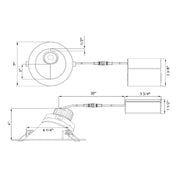 Lotus LRG6 6" 15W LED Sloped Round Regressed Gimbal, 5CCT Selectable