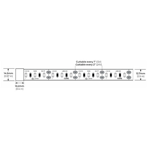 Core LSEW-300 16-ft Eco Series Outdoor Flexible LED Strip, 3W/ft., 24V