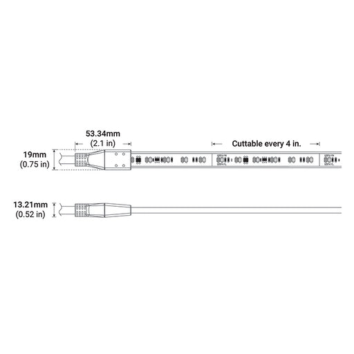 Core LSG40-WD 1-ft Warm-Dim 120V LED Tape Light, 4W/ft., IP67 Rated