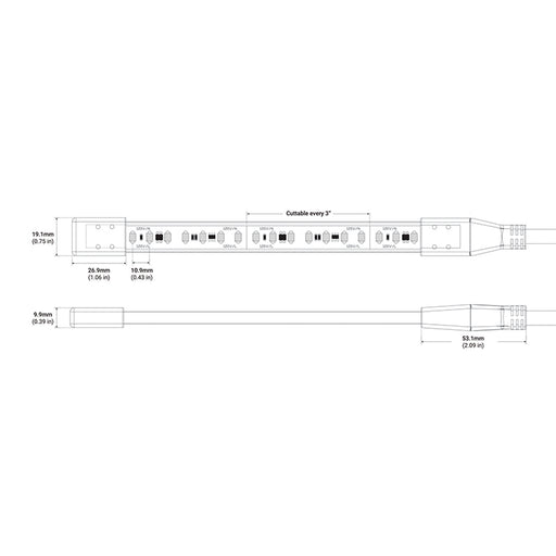 Core LSG-60 1-ft 120V Plugin LED Tape Light, 6W/ft., IP67 Rated