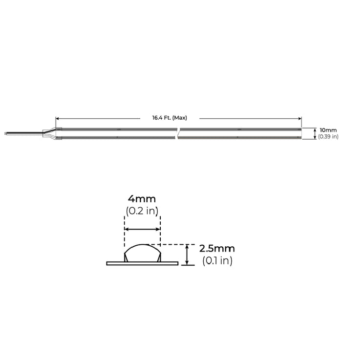 Core LSM46CB 16-ft Indoor COB Linear LED Tape Light, 4.6W/ft., 24V