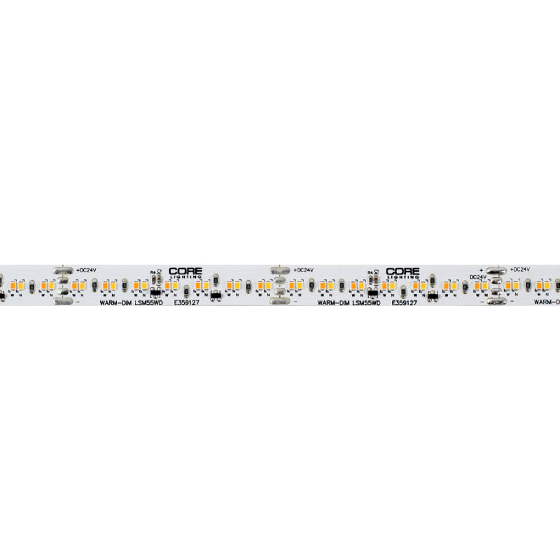 Core LSM55WD 1-ft 24V LED Indoor Auto Warm-Dim Flexible Strip, 5.5W/ft
