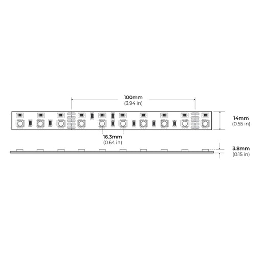 Core LSP60-RGBW 1-ft Indoor Color-Changing+White LED Strip Light, 6W/ft., 24V