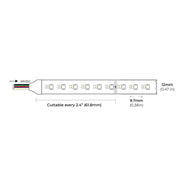 Core LSP70-RGB+WW 1-ft Indoor Color-Changing+White LED Strip Light, 7W/ft., 24V