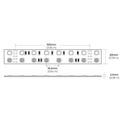 Core LSP80-RGBW 16-ft Indoor Color-Changing+White LED Strip Light, 8.8W/ft., 24V