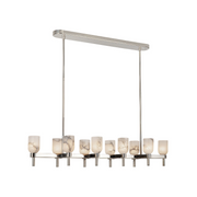 Alora LP338052 Lucian 10-lt 52" Linear Pendant - Polished Nickel/Alabaster