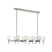 Alora LP338052 Lucian 10-lt 52" Linear Pendant - Polished Nickel/Clear Crystal