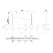 Alora LP338052 Lucian 10-lt 52" Linear Pendant
