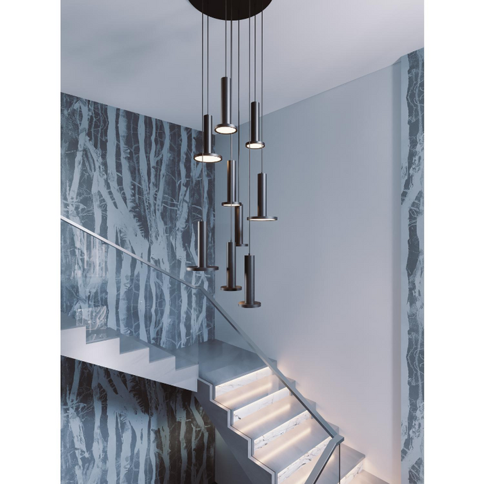 AFX LNAP99L30D1 LNAP Series Luna 9-lt 24" LED Multi Round Pendant