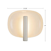 Kuzco WS20809 Lustre 1-lt 9" LED Wall Sconce - Pearl White