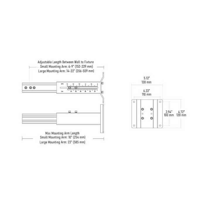 Core Lighting LWW-WMA-SM LWW Series Mounting Arms