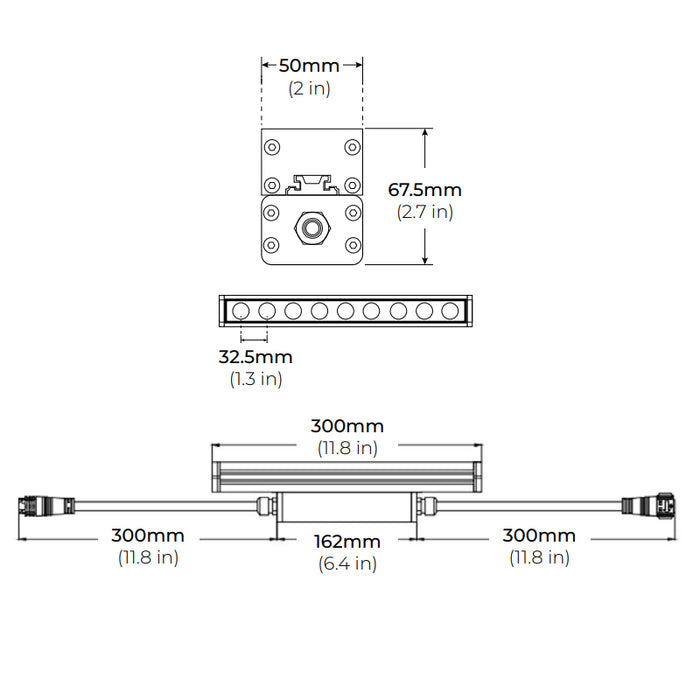 Core LWW120-MP 12" 9W Medium Power Linear LED Wall Washer, 120V-277V