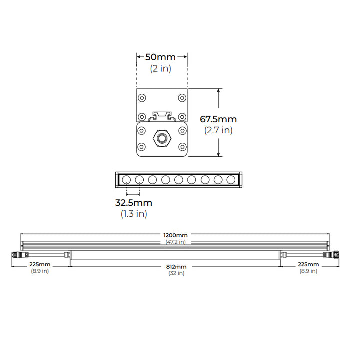 Core LWW120-MP 48" 36W Medium Power Linear LED Wall Washer, 120V-277V