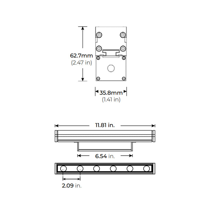 Core LWW120-SL 12" 9W High-Output RGBW Outdoor LED Wall Washer, 120V-277V