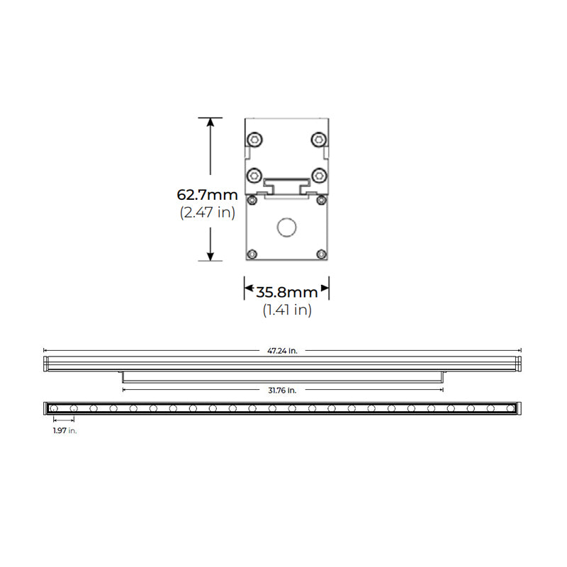 Core LWW120-SL 48" 36W High-Output RGBW Outdoor LED Wall Washer, 120V-277V