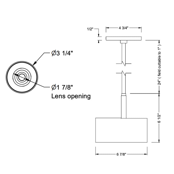 Bruck LX Pro 3" LED Monopoint, 2720 lm, 120-277V