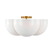 Visual Comfort LXF1004 Cheverny 4-lt 20" Semi Flush Mount - Burnished Brass