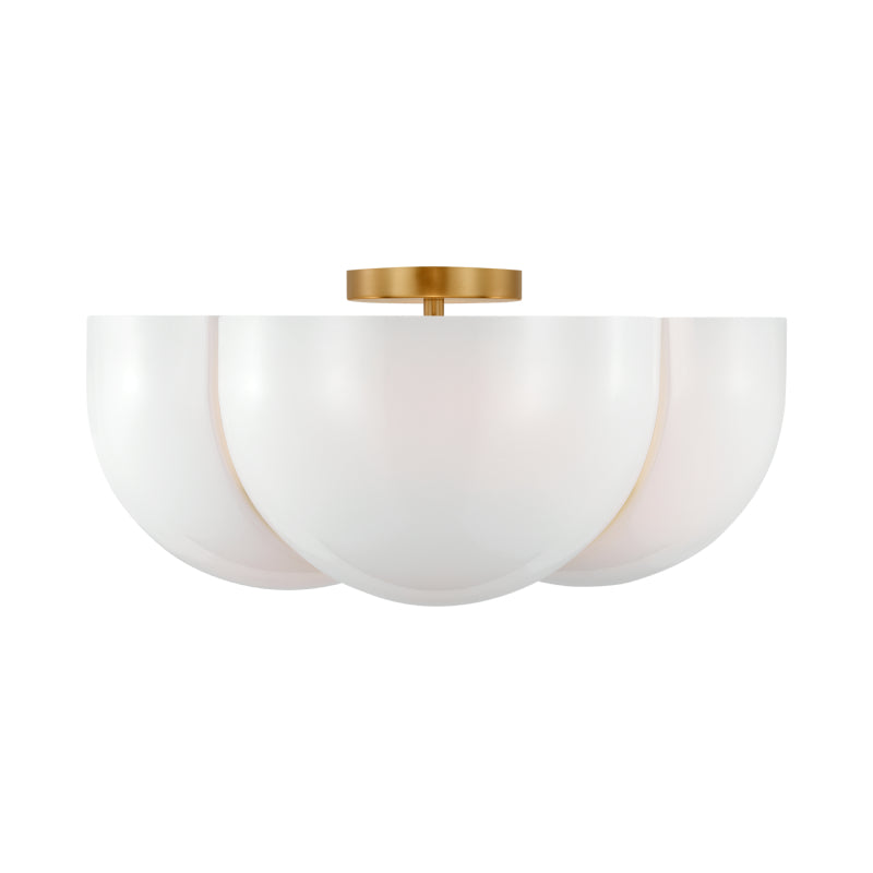 Visual Comfort LXF1004 Cheverny 4-lt 20" Semi Flush Mount - Burnished Brass