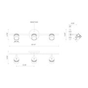 Kuzco TR10022 Lyra 3-lt 23" LED Fixed Track Light