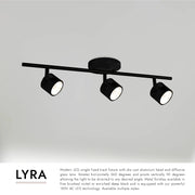 Kuzco TR10022 Lyra 3-lt 23" LED Fixed Track Light